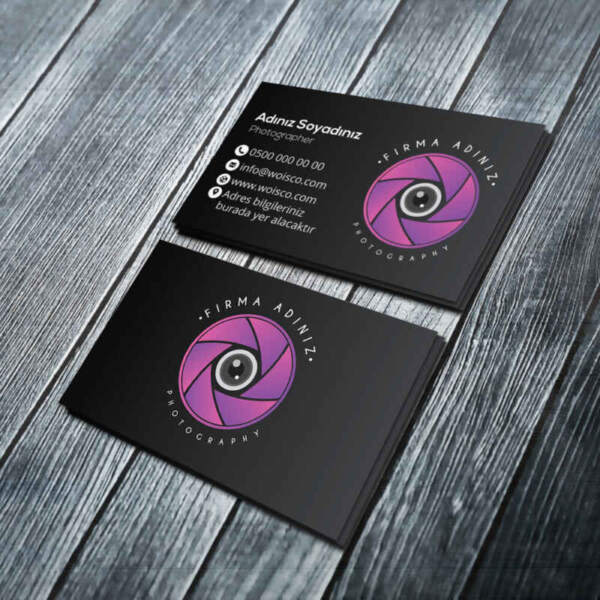 Fotografçı Kartvizit Baskı (Md:PH029) 1000 Adet Kartvizit Bastırma