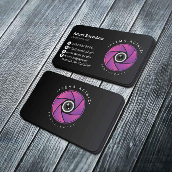 Fotografçı Kartvizit Baskı (Md:PH029) 1000 Adet Kartvizit Bastırma