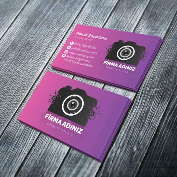 Fotografçı Kartvizit Baskı (Md:PH030) 1000 Adet Kartvizit Bastırma