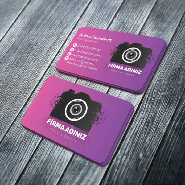 Fotografçı Kartvizit Baskı (Md:PH030) 1000 Adet Kartvizit Bastırma