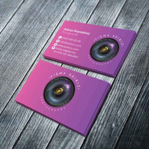 Fotografçı Kartvizit Baskı (Md:PH031) 1000 Adet Kartvizit Bastırma