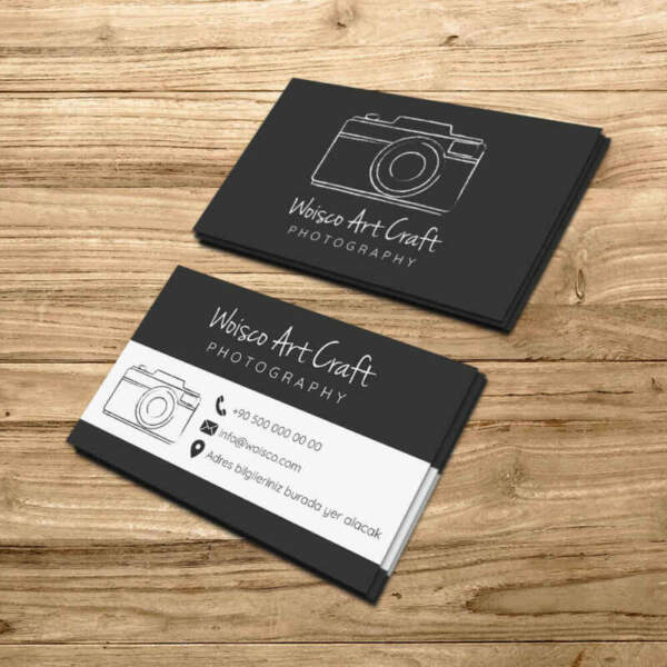 Fotografçı Kartvizit Baskı (Md:PH006) 1000 Adet Kartvizit Bastırma