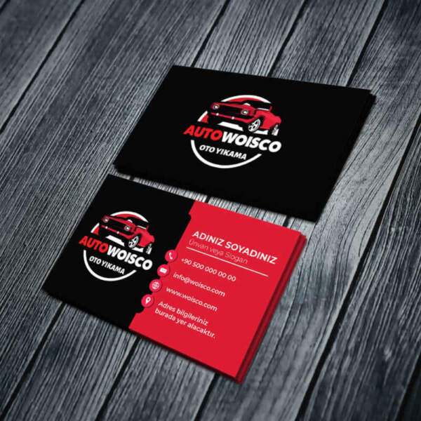 Oto Yıkama Kartvizit Baskı Md:YKN007 1000 Adet Kartvizit Bastırma