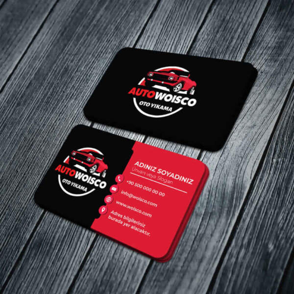 Oto Yıkama Kartvizit Baskı Md:YKN007 1000 Adet Kartvizit Bastırma