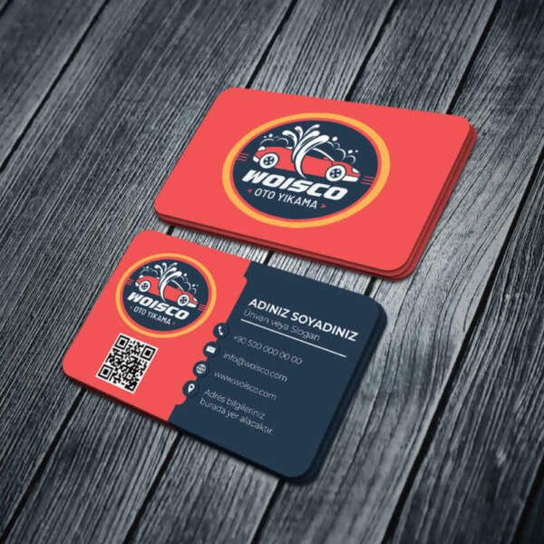 Oto Yıkama Kartvizit Baskı Md:YKN008 1000 Adet Kartvizit Bastırma