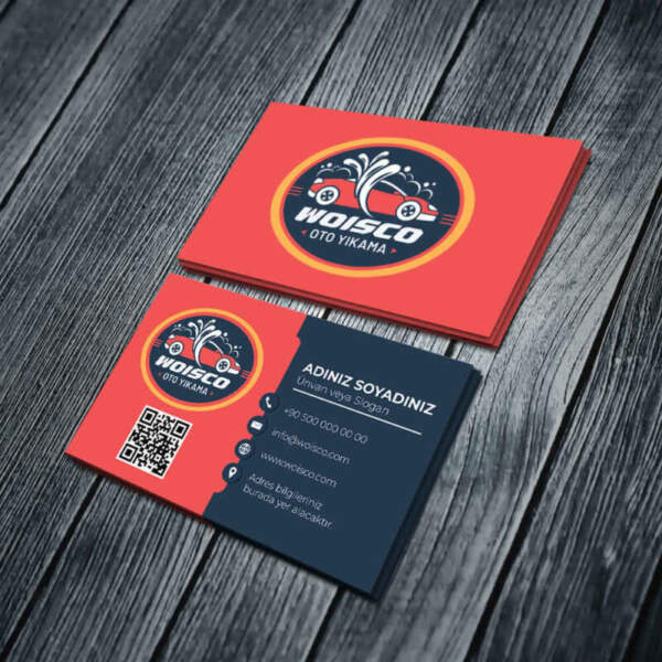 Oto Yıkama Kartvizit Baskı Md:YKN008 1000 Adet Kartvizit Bastırma