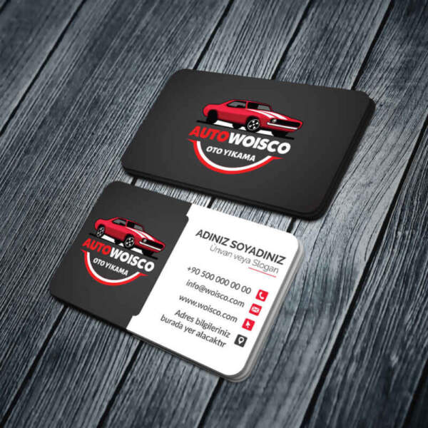 Oto Yıkama Kartvizit Baskı Md:YKN002 1000 Adet Kartvizit Bastırma