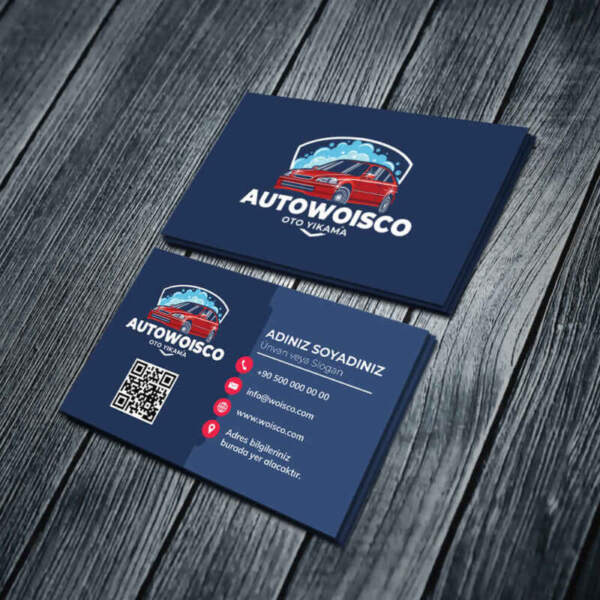Oto Yıkama Kartvizit Baskı Md:YKN004 1000 Adet Kartvizit Bastırma
