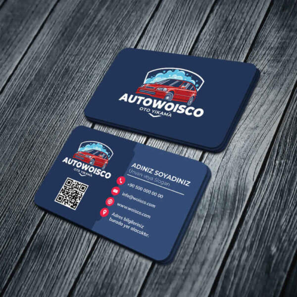 Oto Yıkama Kartvizit Baskı Md:YKN004 1000 Adet Kartvizit Bastırma