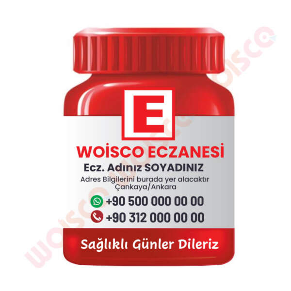 Kırmızı İlaç Şişesi Eczane Magneti (Md:1030) 1000 Adet Eczane Magnet