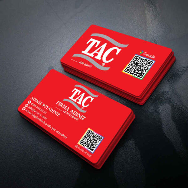 TAÇ Perde Kartvizit Baskı / 1000 Adet Kartvizit Bastırma PN009