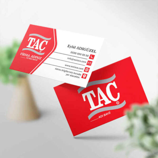 TAÇ Perde Kartvizit Baskı 1000 Adet Bastırma / Model PN013