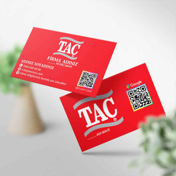 TAÇ Perde Kartvizit Baskı / Kartvizit Bastırma