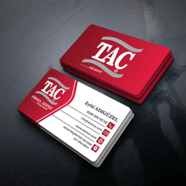 TAÇ Perde Kartvizit Baskı / 1000 Adet Kartvizit Bastırma