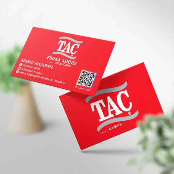 TAÇ Perde Kartvizit / Kartvizit Bastırma