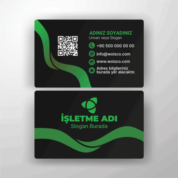 Kartvizit Tek veya Çift Yönlü Baskı (Model H155)