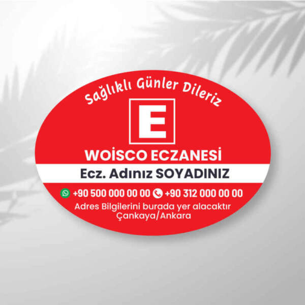 Eczane Magneti Özel Kesim (Md:1034B) 1000 Adet Eczane Magnet