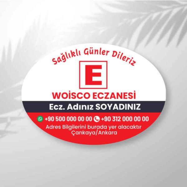 Eczane Magneti Özel Kesim (Md:1033B) 1000 Adet Eczane Magnet