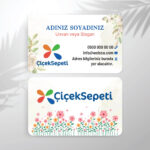 Çiçek Sepeti Kartvizit Baskı (Model: CS733)