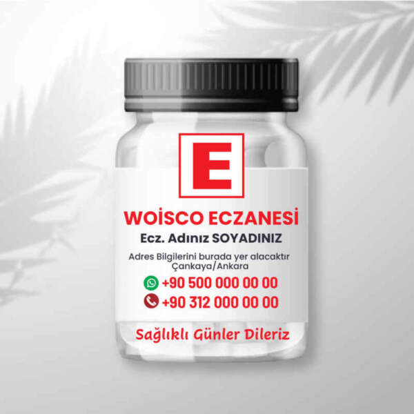 İlaç Şişesi Eczane Magneti / Beyaz(Md:1031B) 1000 Adet Eczane Magnet