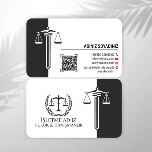 Avukat Kartvizit Baskı (Model J3008)