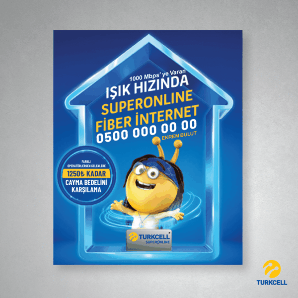 Turkcell Yapışkanlı Sticker (Model:5698)