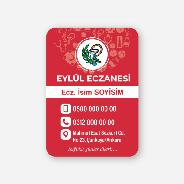 1000 Adet Eczane Magnet Baskı - Eczane Magnet Bastırma