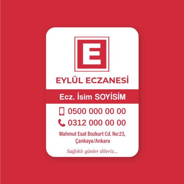 1000 Adet Eczane Magnet Baskı - Eczane Magnet Bastırma
