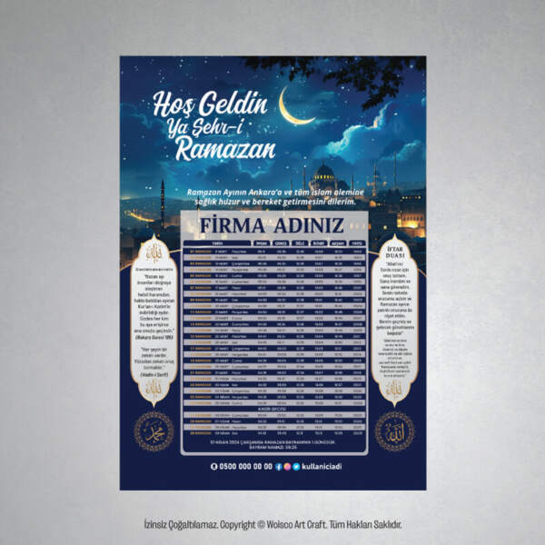 İmsakiye Baskı (Mdl:J0258)