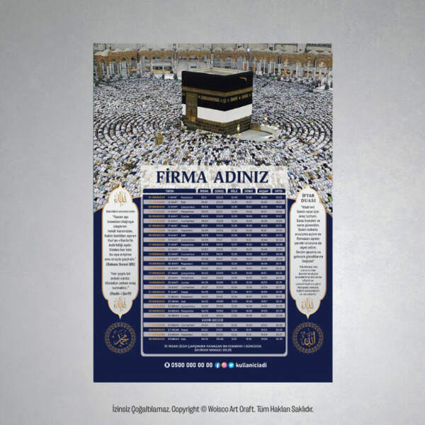 İmsakiye Baskı (Mdl: J0265)