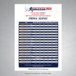 İmsakiye Baskı (Mdl: J0252)