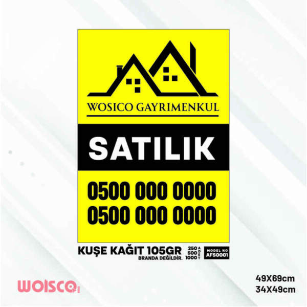 Gayrimenkul Emlak Afiş/Poster Baskı