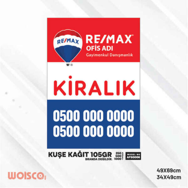 REMAX Gayrimenkul Afiş/Poster Baskı AFS0006