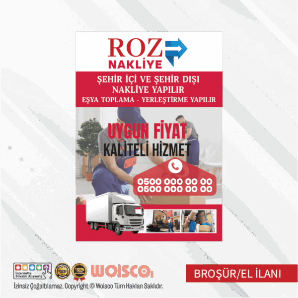 Nakliye Broşür El İlanı (MD:B0715)