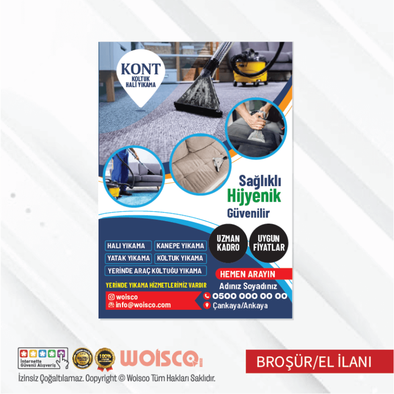 Koltuk Yıkama Broşür El İlanı (MD:B0708)