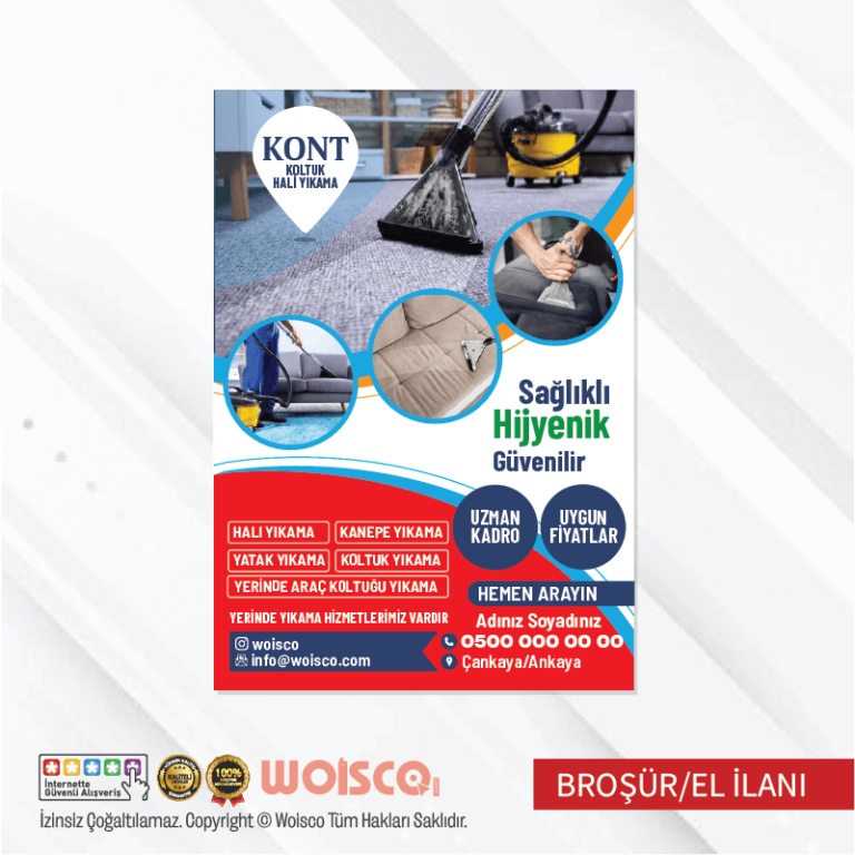 Koltuk Yıkama Broşür El İlanı (MD:B0709)