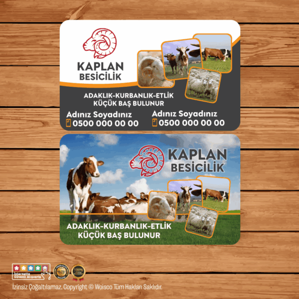 1000 Adet Besicilik, Kurbanlık Kartvizit Baskı (KL0010)