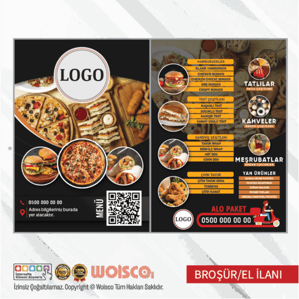 Cafe / Restaurant Broşür El İlanı (MD:B0714)