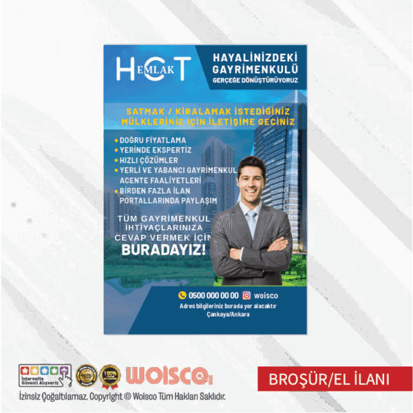 Gayrimenkul Broşür El İlanı (MD:B0720)