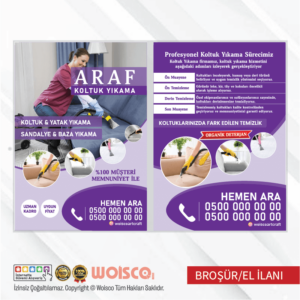 Koltuk Yıkama Broşür El İlanı (MD:B0713)