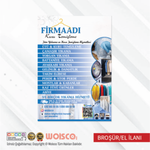 Kuru Temizleme Broşür El İlanı (MD:B0691)