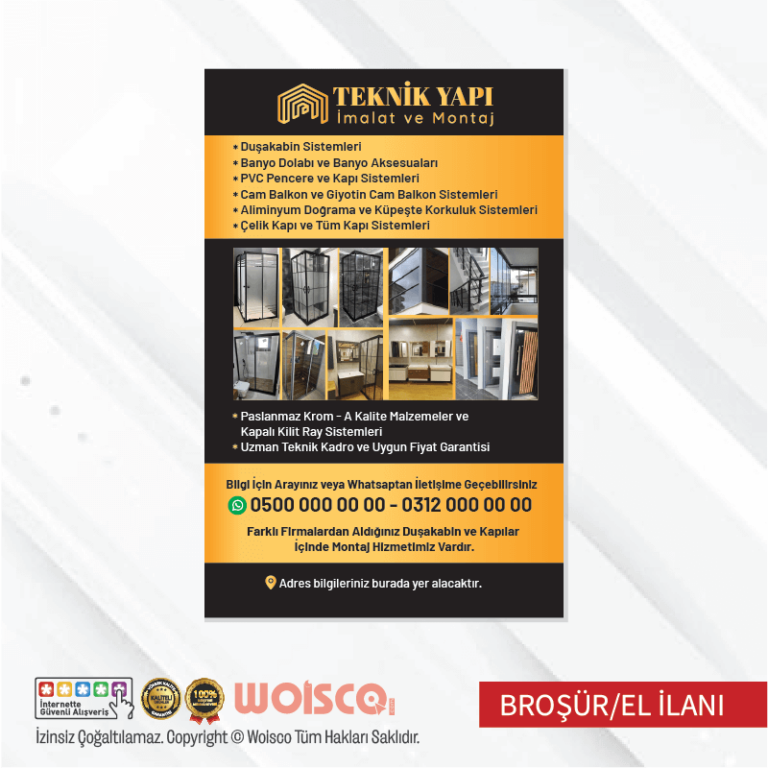 Pvc Pencere Broşür El İlanı (MD:B0702)