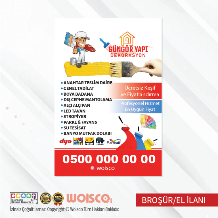 Boya Badana Broşür El İlanı (MD:B0707)