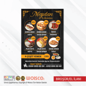 Restaurant Broşür El İlanı (MD:B0694)