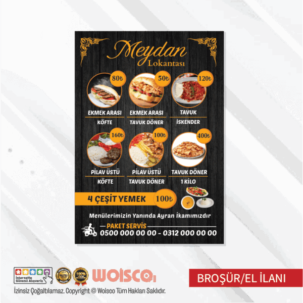 Restaurant Broşür El İlanı (MD:B0694)