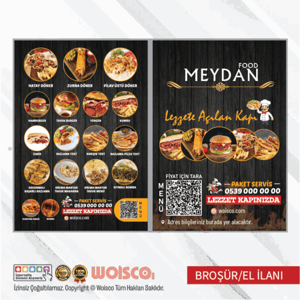 Cafe / Restaurant Broşür El İlanı (MD:B0696)