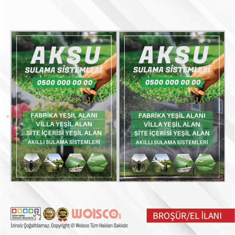 Sulama Sistemleri Broşür El İlanı (MD:B0701)