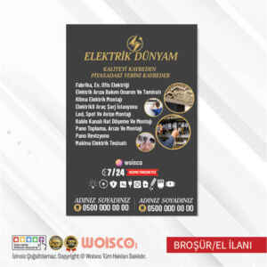 Elektrikçi Broşür El İlanı (MD:B0717)