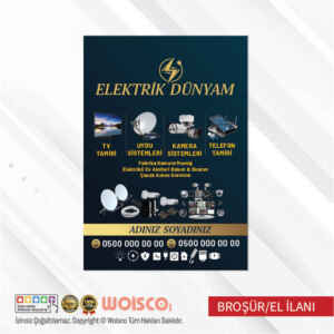 Elektrikçi Broşür El İlanı (MD:B0718)