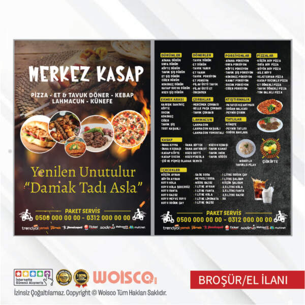 Restaurant Kebapçı Broşür El İlanı (MD:B0714)